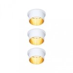 Paulmann 93381 LED Einbauleuchte 3-Step-Dim Gil Coin Basisset IP44 3x6W 3x470lm 2700K