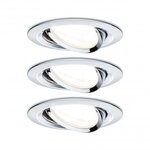 Paulmann 93434 LED Einbauleuchte Nova Basisset schwenkbar rund 84mm 50&deg; GU10 3x6,5W