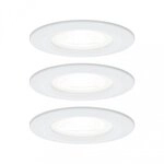 Paulmann 92980 LED Einbauleuchte Nova Basisset starr IP44 78mm GU10 3x6,5W...