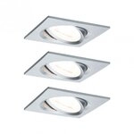Paulmann 93474 LED Einbauleuchte 3-Step-Dim Nova Basisset schwenkbar 50&deg; GU10 3x6,5W