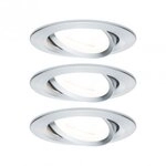 Paulmann 93469 LED Einbauleuchte 3-Step-Dim Nova Basisset schwenkbar 50&deg; GU10lm Alu