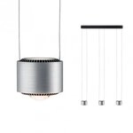 Paulmann 79720 LED Pendelleuchte Aldan 2700K 1570lm 3x4,8W Schwarz/Alu geb&uuml;rstet