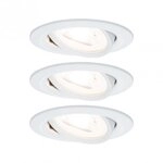 Paulmann 93467 LED Einbauleuchte 3-Step-Dim Nova Basisset schwenkbar rund 84mm 50&deg;