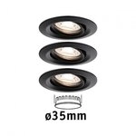 Paulmann 93083 LED Einbauleuchte Nova Mini Coin Basisset 66mm 15&deg; Coin 3x4W 3x310lm