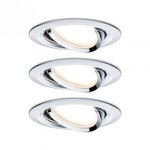 Paulmann 93488 LED Einbauleuchte 3-Step-Dim Nova Coin Basisset schwenkbar 50&deg; 3x6W