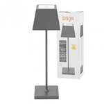 Sigor Akku-Tischleuchte Nuindie 370mm graphitgrau eckig 2,2W FlexMood 2200K/2700K