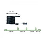 Paulmann 94596 Plug & Shine Kabel 5m 4 Ausg&auml;nge IP68 Schwarz