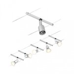 Paulmann 94442 CorDuo Seilsystem Salt Basisset GU5,3 max. 5x10W 230/12V Chrom matt