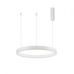 Nova Luce Motif LED Pendelleuchte Wei&szlig; dimmbar 60cm h&ouml;henverstellbar 9190740