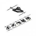 Paulmann 94434 CorDuo Seilsystem Mac II Basisset GU5,3 max. 5x10W 230/12V Schwarz