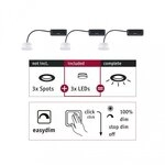 Paulmann 92477 LED Modul Einbauleuchte Easy Dim Choose Coin 3er-Set rund 51mm 3x6,5W