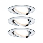 Paulmann 93470 LED Einbauleuchte 3-Step-Dim Nova Basisset schwenkbar 50&deg; GU10 3x6,5W