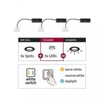 Paulmann 92478 LED Modul Einbauleuchte Choose Coin 3er-Set White Switch rund 51mm