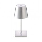 Sigor Akku-Tischleuchte Nuindie mini 250mm silberfarben 2,2W FlexMood 2200K/2700K