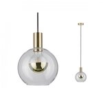 Paulmann 79725 Neordic Pendelleuchte Esben E27 max. 20W Klar/Messing geb&uuml;rstet