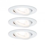 Paulmann 93431 LED Einbauleuchte Nova Basisset schwenkbar rund 84mm 50&deg; GU10 3x6,5W