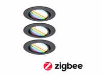 Paulmann 92468 LED Einbauleuchte Smart Home Zigbee Base Coin Basisset schwenkbar rund
