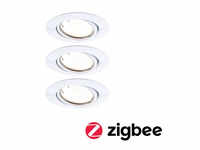 Paulmann 92463 LED Einbauleuchte Smart Home Zigbee Base Coin Basisset schwenkbar rund