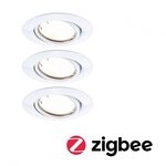 Paulmann 92463 LED Einbauleuchte Smart Home Zigbee Base Coin Basisset rund 90mm 20&deg;