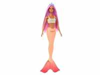 Mattel Barbie - Meerjungfrau Puppe - orangefarbene Schwanzflosse HRR05