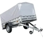 PKW-Anh&auml;nger 230x125 UNITRAILER GARDEN 230 KIPP mit Spriegel 80 cm und grauer