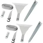 Set aus zwei ProPlus 361729 Sturmb&auml;ndern zur Befestigung an einer 2x4,8 m