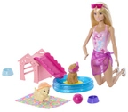 Mattel Barbie - Welpen Pool Party - Spielset JBF35