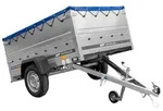 PKW-Anh&auml;nger 200x125 UNITRAILER GARDEN 201 KIPP mit Bordwandaufsatz und blauer