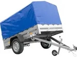 PKW-Anh&auml;nger 200x125 UNITRAILER GARDEN 201 KIPP mit blauer Hochplane
