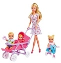 SIMBA TOYs Steffi Love Baby World Steffi mit 3 Kindern 105736350