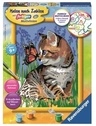 Ravensburger Malen nach Zahlen - Katze mit Schmetterling - Classic Serie D 28651
