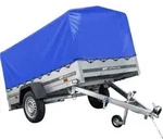 PKW-Anh&auml;nger 230x125 UNITRAILER GARDEN 230 KIPP mit blauer Hochplane 80 cm