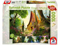 Schmidt Spiele Puzzle - Georgia Fellenberg - Haus auf der Lichtung - 1000 Teile 59909