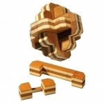 Denk- und Knobelspiele Bl&uuml;ten-Puzzle - Bambus - 12 Puzzleteile - Denkspiel -