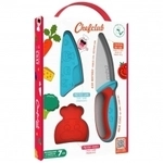 Chefclub Messer f&uuml;r Kinder - mit Fingerschutz - Blau/Rot 296474