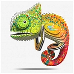 Eugy 3D-Tierfigur - Cham&auml;leon 300145