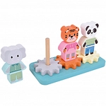 small foot Stapelspiel mit Zahnrad - Jungle Friends 302761