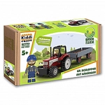 KiddiCraft Brickfarm - Gro&szlig;er Schlepper mit Anh&auml;nger - deutsch 300434