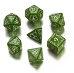 Q-Workshop Elven W&uuml;rfel - 7 St&uuml;ck - gr&uuml;n und weiss 257588