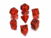 Q-Workshop Dragons Würfel - 7 Stück - rot und schwarz 257596