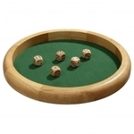 Philos W&uuml;rfelbrett - extra gro&szlig; - Hevea-Holz - W&uuml;rfelfl&auml;che mit Filz - 40cm