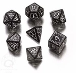 Q-Workshop Elven W&uuml;rfel - 7 St&uuml;ck - schwarz und weiss 257580
