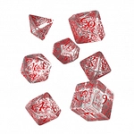 Q-Workshop Elvish Dice Set - Translucent/red 257583