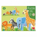 Jumbo Spiele Puzzle - XXL-Puzzle Dschungel, von klein bis gro&szlig; (16 Teile) - deutsch