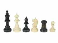 Weible Schachfiguren - Bohemia - Staunton - braun - Königshöhe 72 mm 245529