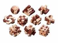 Denk- und Knobelspiele Holzpuzzle-Sortiment - 10 Puzzle - Denkspiel -...