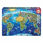 EDUCA Puzzle - Wahrzeichen der Welt - 2000 Teile 302828