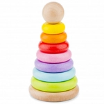 Woet Steckspiel Set - Regebogen Stapelturm 303395