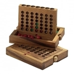 Denk- und Knobelspiele Viererreihe - gro&szlig; - Samena-Holz - Denkspiel -...