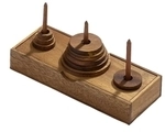 Denk- und Knobelspiele Turm von Hanoi - 9 Scheiben - Denkspiel - Knobelspiel -